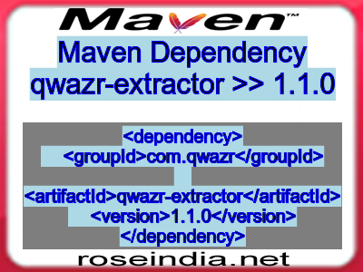 Maven dependency of qwazr-extractor version 1.1.0