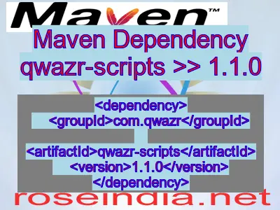 Maven dependency of qwazr-scripts version 1.1.0