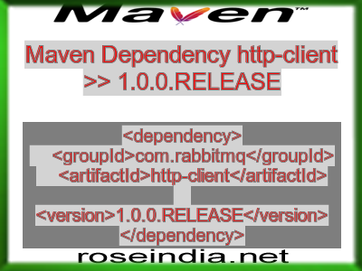 Maven dependency of http-client version 1.0.0.RELEASE