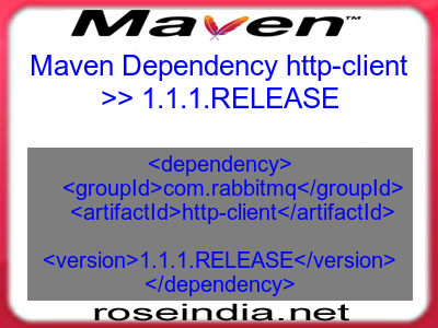 Maven dependency of http-client version 1.1.1.RELEASE