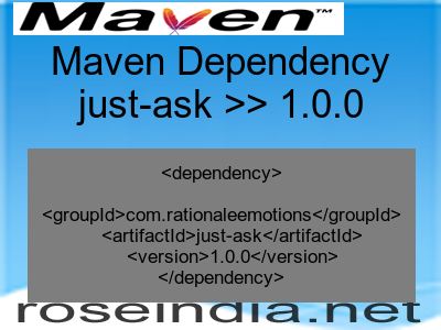 Maven dependency of just-ask version 1.0.0