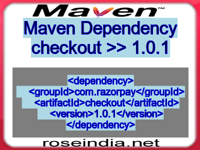 Maven dependency of checkout version 1.0.1