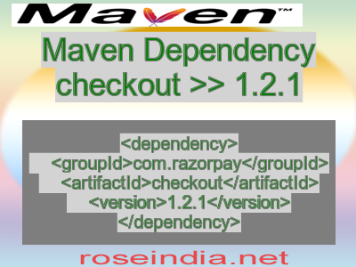 Maven dependency of checkout version 1.2.1