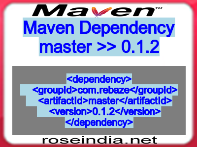 Maven dependency of master version 0.1.2