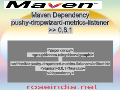 Maven dependency of pushy-dropwizard-metrics-listener version 0.8.1