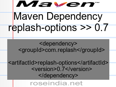 Maven dependency of replash-options version 0.7
