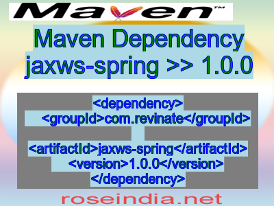 Maven dependency of jaxws-spring version 1.0.0