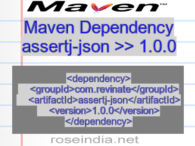 Maven dependency of assertj-json version 1.0.0