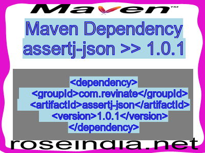 Maven dependency of assertj-json version 1.0.1