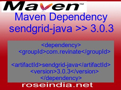 Maven dependency of sendgrid-java version 3.0.3
