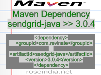 Maven dependency of sendgrid-java version 3.0.4