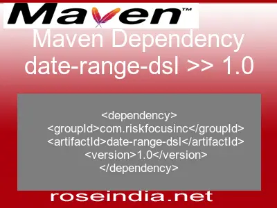 Maven dependency of date-range-dsl version 1.0