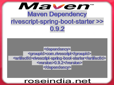 Maven dependency of rivescript-spring-boot-starter version 0.9.2