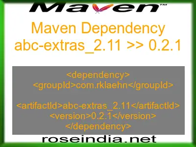 Maven dependency of abc-extras_2.11 version 0.2.1