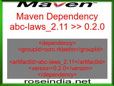 Maven dependency of abc-laws_2.11 version 0.2.0