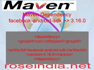 Maven dependency of facebook-android-sdk version 3.16.0