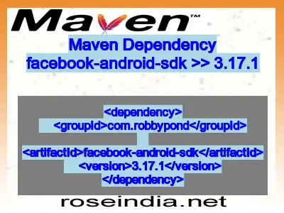 Maven dependency of facebook-android-sdk version 3.17.1