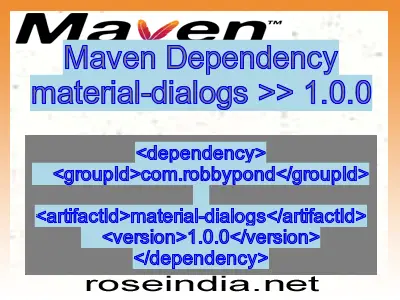Maven dependency of material-dialogs version 1.0.0