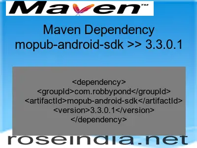Maven dependency of mopub-android-sdk version 3.3.0.1