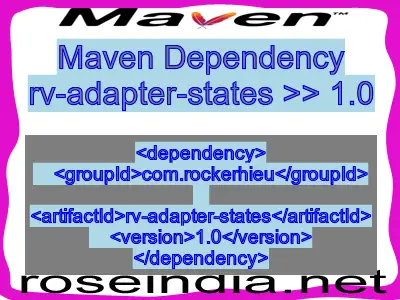 Maven dependency of rv-adapter-states version 1.0