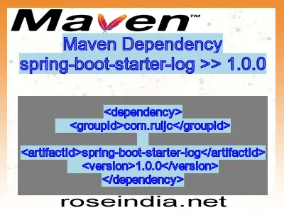 Maven dependency of spring-boot-starter-log version 1.0.0