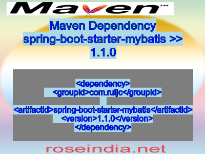 Maven dependency of spring-boot-starter-mybatis version 1.1.0