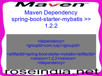 Maven dependency of spring-boot-starter-mybatis version 1.2.2
