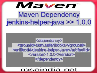 Maven dependency of jenkins-helper-java version 1.0.0