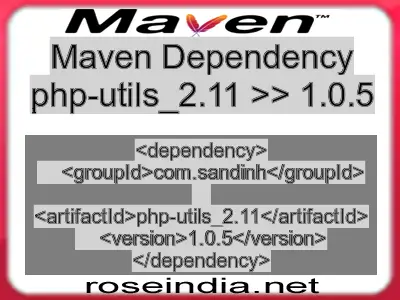 Maven dependency of php-utils_2.11 version 1.0.5