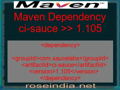 Maven dependency of ci-sauce version 1.105