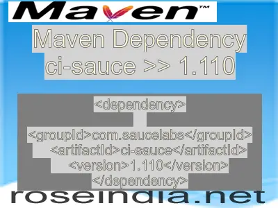 Maven dependency of ci-sauce version 1.110