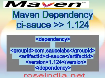 Maven dependency of ci-sauce version 1.124