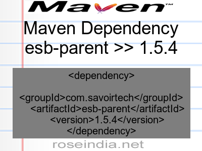 Maven dependency of esb-parent version 1.5.4