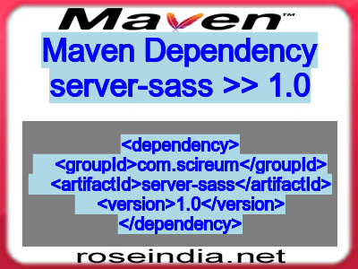 Maven dependency of server-sass version 1.0