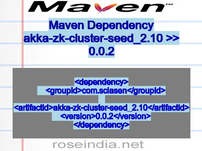Maven dependency of akka-zk-cluster-seed_2.10 version 0.0.2