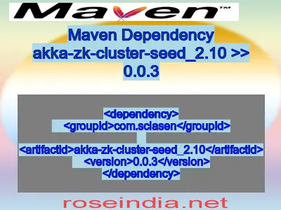 Maven dependency of akka-zk-cluster-seed_2.10 version 0.0.3