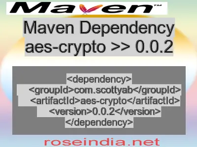 Maven dependency of aes-crypto version 0.0.2