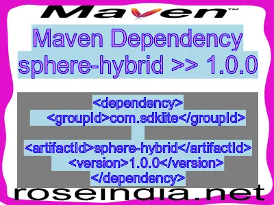 Maven dependency of sphere-hybrid version 1.0.0