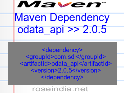 Maven dependency of odata_api version 2.0.5