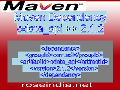 Maven dependency of odata_api version 2.1.2