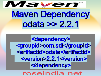 Maven dependency of odata version 2.2.1