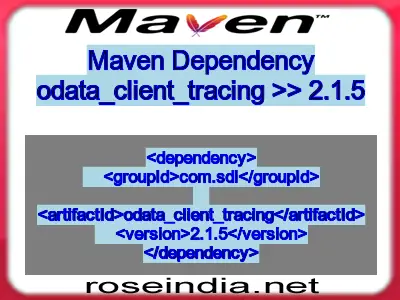 Maven dependency of odata_client_tracing version 2.1.5