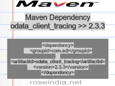 Maven dependency of odata_client_tracing version 2.3.3