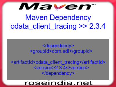 Maven dependency of odata_client_tracing version 2.3.4
