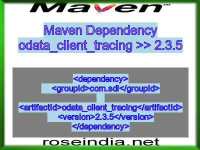 Maven dependency of odata_client_tracing version 2.3.5