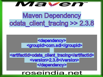 Maven dependency of odata_client_tracing version 2.3.8