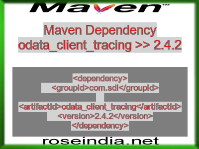 Maven dependency of odata_client_tracing version 2.4.2