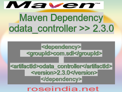 Maven dependency of odata_controller version 2.3.0