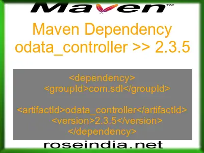 Maven dependency of odata_controller version 2.3.5