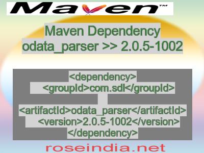 Maven dependency of odata_parser version 2.0.5-1002